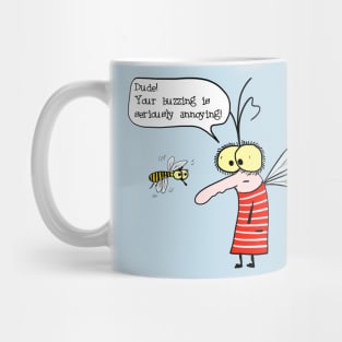 Bee buzzing vs mosquito Mug